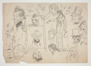 Sheet of Sketches of Faces