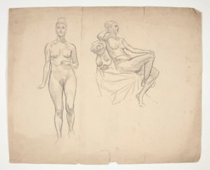 Sketch of a model in two poses