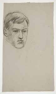 Sketch of a Young Man (Unidentified Sitter) by Edwin Austin Abbey