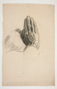 Sketch of Two Hands, Clasped in Prayer by Edwin Austin Abbey
