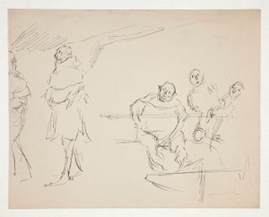 Studies for an Unidentified Shakespearean Play (Falstaff?) (recto and verso)