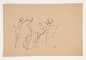 Study for illustration for Oliver Goldsmith