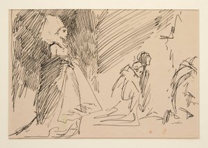Study for Priest and the Great Lady by Edwin Austin Abbey