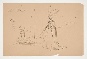 Study for Priest and the Great Lady by Edwin Austin Abbey