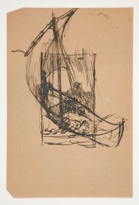 Study for The Quest of the Holy Grail (series of fifteen paintings for the Boston Public Library, completed in 1901) by Edwin Austin Abbey