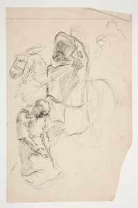 Study for The Quest of the Holy Grail (series of fifteen paintings for the Boston Public Library, completed in 1901) by Edwin Austin Abbey