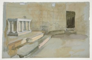 Study for The Quest of the Holy Grail (series of fifteen paintings for the Boston Public Library, completed in 1901) by Edwin Austin Abbey