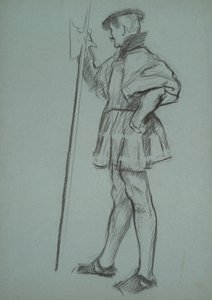 Study for The Trial of Queen Catherine by Edwin Austin Abbey