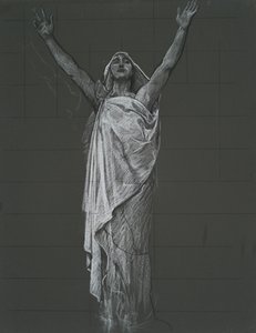 Study for Figure of Religion Rondel in the Rotunda of the State Capitol Building in Harrisburg, Pennsylvania, 1902-1911