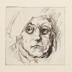 Study of Benjamin Franklin for the murals at the State Capitol building in Harrisburg, Pennsylvania, 1902-1911 (completed by John Singer Sargent) by Edwin Austin Abbey