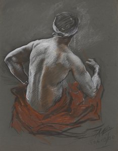 Study of a Seated Indian, Figure Study for Penn