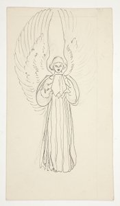 Study of an Angel, for The Quest of the Holy Grail (series of fifteen paintings for the Boston Public Library, completed in 1901) by Edwin Austin Abbey