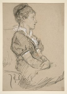 Study of Seated Women (Mrs. Abbey?) by Edwin Austin Abbey