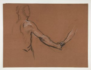 Study of two figures shaking hands