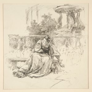 The torn letter, from Act I, Scene ii, Two Gentlemen of Verona by Edwin Austin Abbey