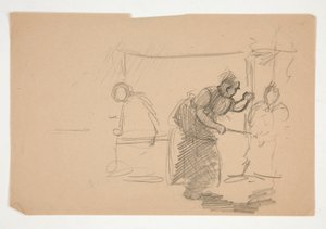 Study of Kitchen with Figure by Edwin Austin Abbey