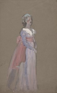 Woman in Empire Dress (costume study for La Tosca) by Edwin Austin Abbey