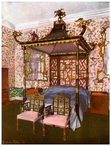 The Chippendale Chinese Bedroom, Badminton House, Gloucestershire