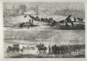 Marching in the Rain by Edwin Forbes