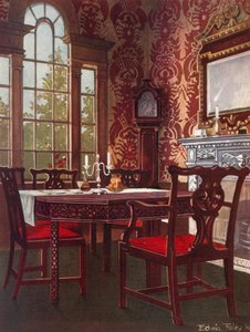 Mahogany Divisible Dining-Tables--Dining-Room Splat-Back Chairs
