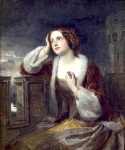 Catherine Seyton Looking from the Battlements at Loch Leven by Edwin Landseer