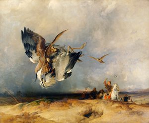 Hawking in the Olden Time, c.1831 by Edwin Landseer
