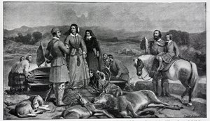 Queen Victoria landing at Loch Muick by Edwin Landseer