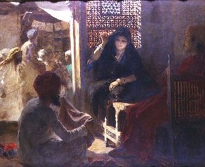 Selecting Cloth at the Bazaar