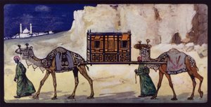Camels with a Ceremonial Palanquin