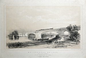 Maidenhead Bridge over the Thames, Great Western Railway by Edwin Thomas Dolby