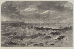 Douglas Breakwater, Isle of Man, as Damaged by the Late Storm