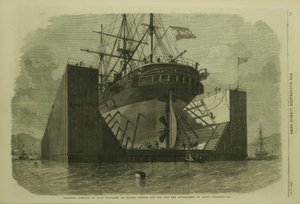 Floating Pontoon or Dock Prepared by Messrs. Rennie and Son for the Government of Spain by Edwin Weedon