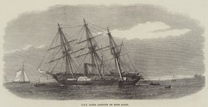 HMS Racer aground on Ryde Sands by Edwin Weedon