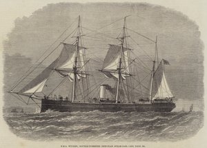 HMS Wyvern, Double-Turreted Iron-Clad Steam-Ram by Edwin Weedon