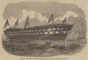 Launch of The Hannibal Steam Ship from the Majesty