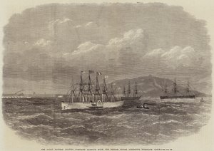 The Great Eastern Leaving Portland Harbour with the British Indian Submarine Telegraph Cable