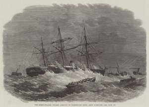 The Screw-Steamer Ontario Aground on Hasborough Sands, near Yarmouth