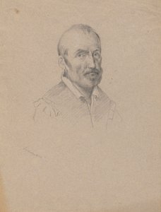 Portrait of a Man, sketch for Signing of the Compact in the Cabin of the Mayflower by Edwin White