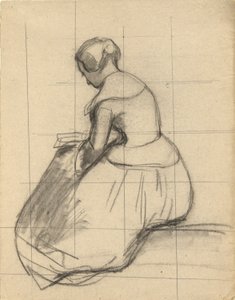Woman Reading, Sketch for Signing of the Compact in the Cabin of the Mayflower