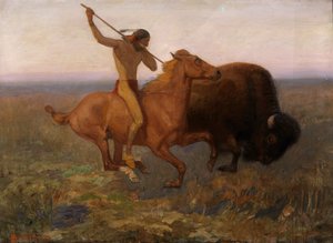 Indian Hunting Buffalo, late 19th-early 20th century by Edwin Willard Deming