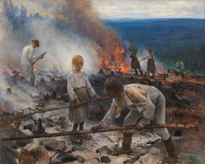 Under the Yoke (Burning the Brushwood) by Eero Järnefelt