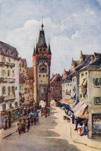 The Rhine: Old Tower, Freiburg-im-Breisgau by Effie Jardine