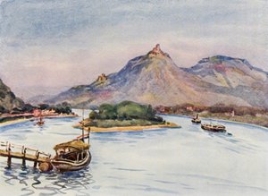 The Rhine: The Drachenfels and Nonnenwerth from Rolandseck