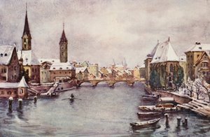 The Rhine: The River at Zurich, Winter