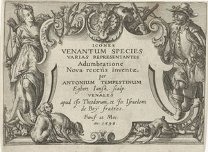 Title Print for a Series with Hunting Scenes by Egbert Jansz.