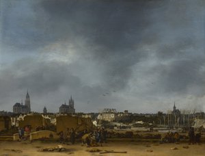 A View of Delft after the Explosion of 1654 by Egbert van der Poel