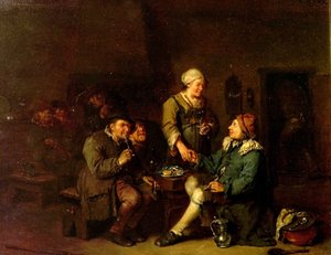 Interior of a Tavern with Smokers