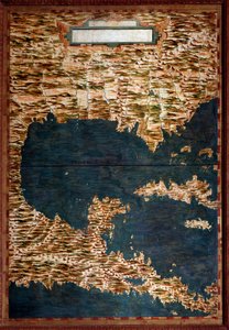 Mexico, Cuba, Florida and Jamaica Map made by Egnazio Danti (1536-1586) mathematician, cosmographer and Italian architect. Around 1567. Florence, Palazzo Vecchio, Sala del Mappamondo by Egnazio Danti