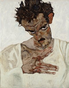 Self-Portrait with Lowered Head
