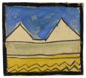 Design for a Wall Decoration in the Wattmanngasse Studio (Abstracted Gables?) by Egon Schiele